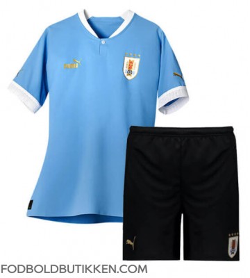 Uruguay Hjemmebanetrøje Børn VM 2022 Kortærmet (+ Korte bukser)